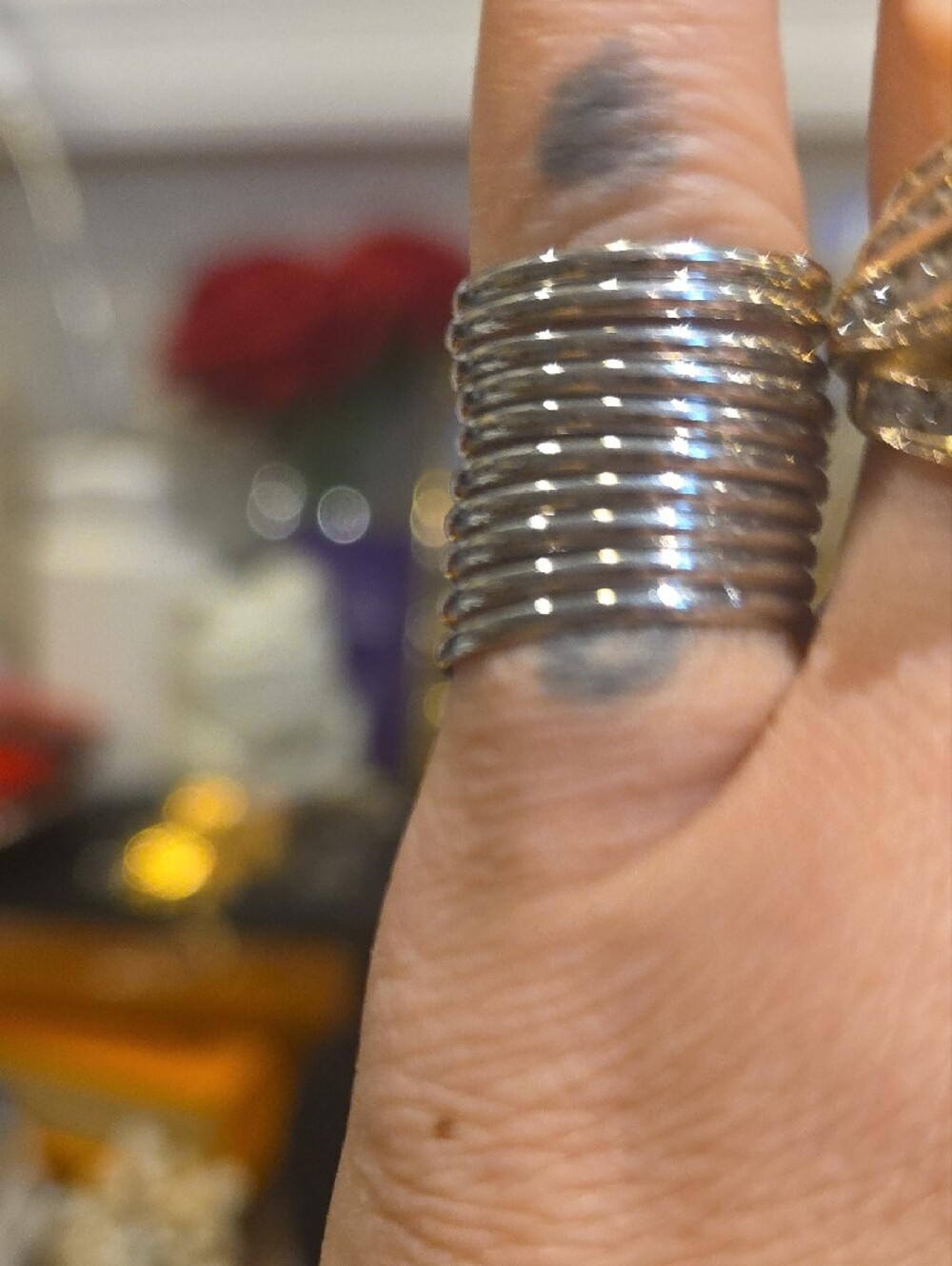 Source Unknown Silver Spiral Stackable Ring - Picture 4 of 6